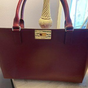 Kate Spade Leather Oxblood Large Red Satchel
